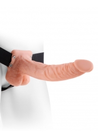 Полый страпон телесного цвета Hollow Strap-On with Balls - 24 см. - Pipedream - купить с доставкой в Химках