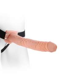 Фаллопротез телесного цвета Hollow Strap-On - 29 см. - Pipedream - купить с доставкой в Химках