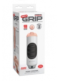 Мастурбатор-вагина Extreme Toyz Mega Grip Vibrating Stroker Mouth - Pipedream - в Химках купить с доставкой