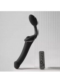 Черный безремневой вибрострапон Strap-On-Me Multi Orgasm Size XL - Strap-on-me - купить с доставкой в Химках