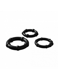 Набор из 3 черных эрекционных колец Babooom Ring Set - Adrien Lastic - в Химках купить с доставкой
