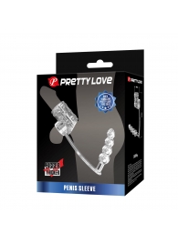 Прозрачная насадка на пенис и мошонку с анальным стимулятором Rilley - Baile - в Химках купить с доставкой