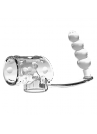 Прозрачная насадка на пенис и мошонку с анальным стимулятором Rilley - Baile - в Химках купить с доставкой