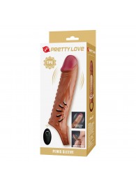 Коричневая вибронасадка с подхватом мошонки и пультом ДУ - Baile - в Химках купить с доставкой