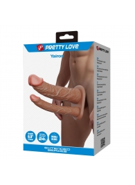 Реалистичная полая насадка на член для двойного проникновения Yairon - 17,5 см. - Baile - купить с доставкой в Химках