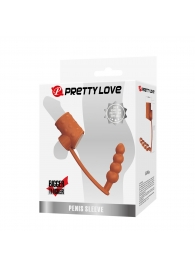 Телесная насадка на пенис и мошонку с анальным стимулятором Rilley - Baile - в Химках купить с доставкой