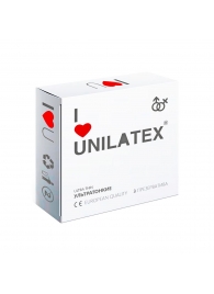 Ультратонкие презервативы Unilatex Ultra Thin - 3 шт. - Unilatex - купить с доставкой в Химках