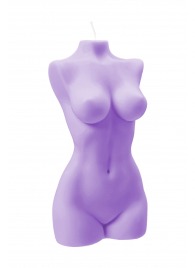 Фиолетовая интерьерная свеча в форме женского торса - 850 гр. - Pecado - купить с доставкой в Химках