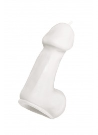 Белая свеча в форме пениса - 47 гр. - Pecado - купить с доставкой в Химках