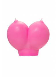 Розовая свеча «Сиськи» - 150 гр. - Pecado - купить с доставкой в Химках