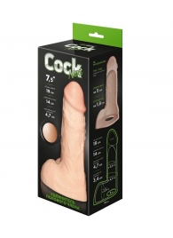Телесный фаллоудлинитель с мошонкой Cock Next - 19 см. - LOVETOY (А-Полимер) - в Химках купить с доставкой