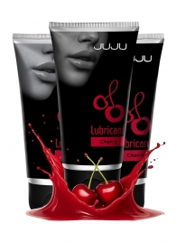 Набор из 3 съедобных лубрикантов JUJU со вкусом вишни - JuJu - купить с доставкой в Химках