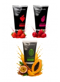 Набор из 3 съедобных лубрикантов JUJU (клубника, малина, тропические фрукты) - JuJu - купить с доставкой в Химках