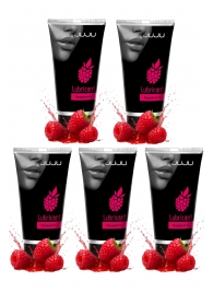 Набор из 5 съедобных лубрикантов JUJU со вкусом малины - JuJu - купить с доставкой в Химках