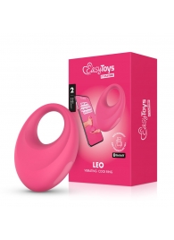 Розовое интерактивное эрекционное виброкольцо Leo - Easy toys - в Химках купить с доставкой