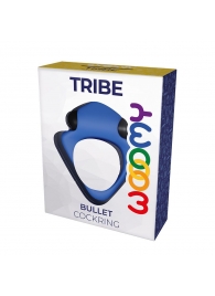 Синее эрекционное кольцо Wooomy Tribeс с вибрацией - Adrien Lastic - в Химках купить с доставкой