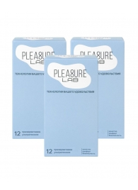 Набор из 3 упаковок ультратонких презервативов Pleasure Lab (по 12 шт.) - Pleasure Lab - купить с доставкой в Химках