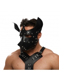 Черная кожаная маска «Собака» - Crazy Handmade - купить с доставкой в Химках