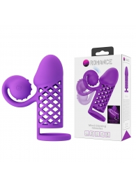 Фиолетовая вибронасадка с клиторальным отростком Harden - Baile - в Химках купить с доставкой