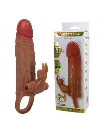 Карамельная вибронасадка с клиторальным стимулятором Osmar - 20,5 см. - Baile - в Химках купить с доставкой