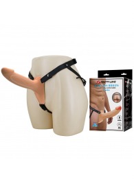 Телесный полый мужской страпон London - 16,8 см. - Baile - купить с доставкой в Химках