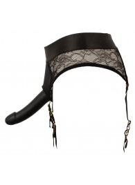 Черный женский страпон Strap-on Set: трусики и насадка - Orion - купить с доставкой в Химках