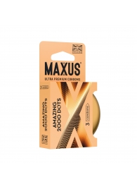 Точечные презервативы MAXUS 2000 Amazing Dots с железным кейсом - 3 шт. - Maxus - купить с доставкой в Химках