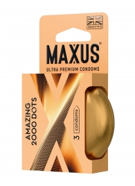 Точечные презервативы MAXUS 2000 Amazing Dots с железным кейсом - 3 шт. - Maxus - купить с доставкой в Химках