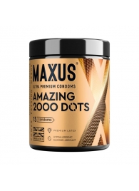 Точечные презервативы MAXUS 2000 Amazing Dots с железным кейсом - 15 шт. - Maxus - купить с доставкой в Химках