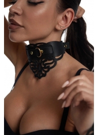 Фигурный чокер с узорами и золотистой фурнитурой - Crazy Handmade - купить с доставкой в Химках