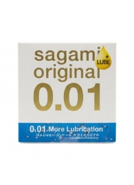 Увлажнённый презерватив Sagami Original 0.01 Extra Lub - 1 шт. - Sagami - купить с доставкой в Химках