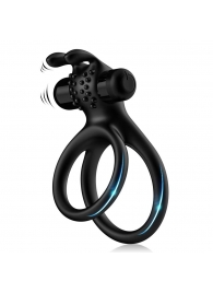 Черное эрекционное виброкольцо с подхватом мошонки Stay Hard - Boys of Toys - в Химках купить с доставкой