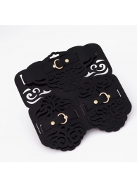 Фигурный набор для БДСМ-игр с узорами и золотистой фурнитурой - Crazy Handmade - купить с доставкой в Химках