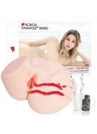 Мастурбатор-полуторс с двойным слоем материала и вибрацией Jenny Onahole Real Vagina - KOKOS - в Химках купить с доставкой