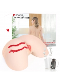 Мастурбатор-полуторс с двойным слоем материала и вибрацией Jenny Onahole Real Hips - KOKOS - в Химках купить с доставкой