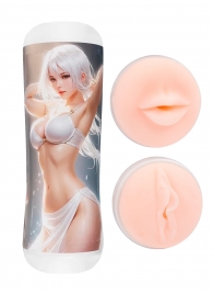 Двусторонний мастурбатор в колбе аниме - вагина и ротик - Tokyo Style - в Химках купить с доставкой
