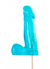 Голубой леденец в форме члена со вкусом блю кюрасао - 173 гр. - Sosuчki - купить с доставкой в Химках