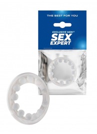Эрекционное кольцо со стимулирующими шариками на поверхности - Sex Expert - в Химках купить с доставкой