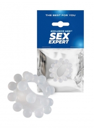 Эластичное эрекционное кольцо с двумя рядами шариков - Sex Expert - в Химках купить с доставкой