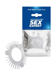 Эластичное эрекционное кольцо с 3 шариками и шипами - Sex Expert - в Химках купить с доставкой