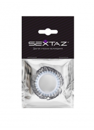 Эластичное эрекционное колечко с черными «ресничками» - Sextaz - в Химках купить с доставкой