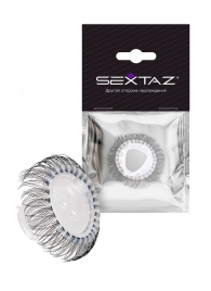 Эластичное эрекционное кольцо с длинными черными «ресничками» - Sextaz - в Химках купить с доставкой