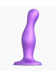 Фиолетовая насадка Strap-On-Me Dildo Plug Curvy size M - Strap-on-me - купить с доставкой в Химках