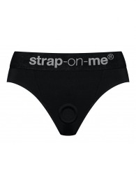 Черные трусики для насадок Heroine Lingerie Harness - size XL - Strap-on-me - купить с доставкой в Химках