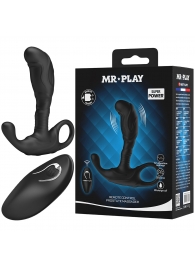 Черный изогнутый массажёр простаты с вибрацией и пультом ДУ - Baile - в Химках купить с доставкой