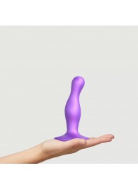 Фиолетовая насадка Strap-On-Me Dildo Plug Curvy size S - Strap-on-me - купить с доставкой в Химках