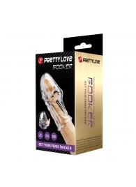 Прозрачная насадка на пенис Booker - 8 см. - Baile - в Химках купить с доставкой