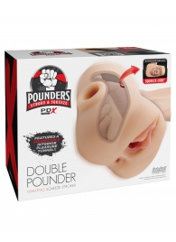 Телесный мастурбатор с вибрацией Double Pounder Vibrating Squeeze Stroker - Pipedream - в Химках купить с доставкой