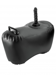 Черное надувное кресло с платформой для фиксации дилдо Body Dock Inflatable Love Seat - Pipedream - купить с доставкой в Химках