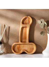 Деревянное блюдо для подачи в форме члена (25 х 16,5 х 1,7 см) - Сима-Ленд - купить с доставкой в Химках